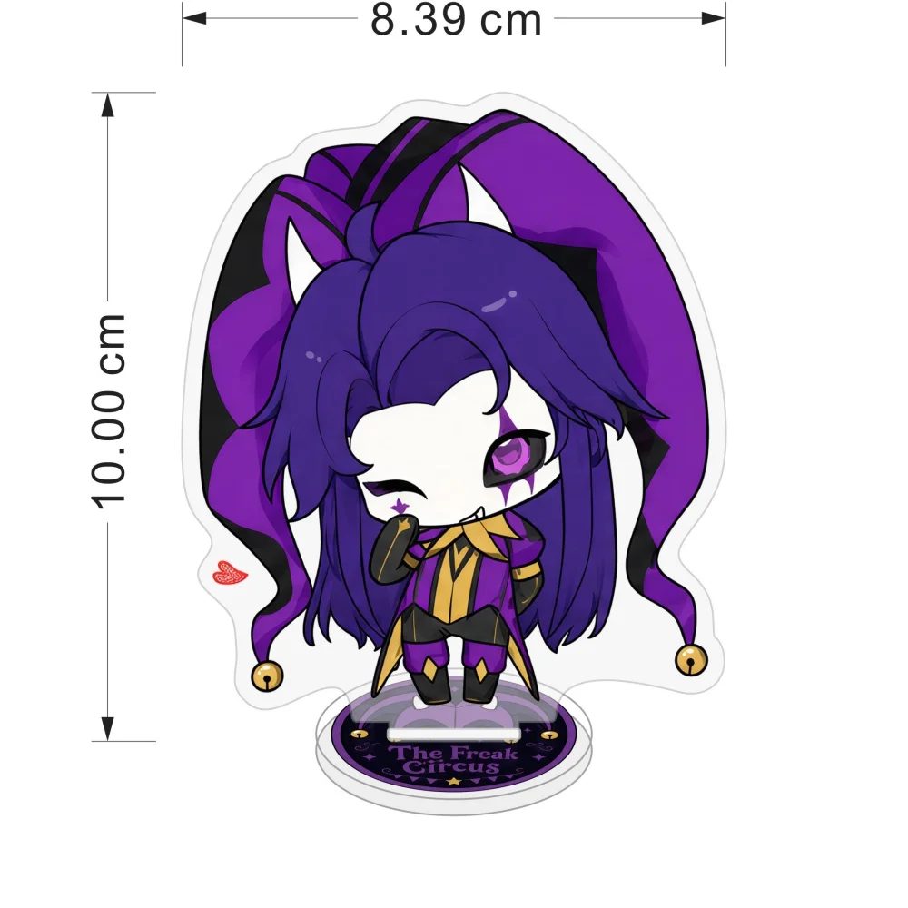 TFC Game The Freak Circus Anime Acrylic Stand 10cm Chibi Pierrot Jester Harlequin Doctor Columbina Desktop Decoration Keychain