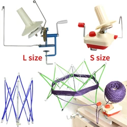 Ręcznie obsługiwana przędza nawijacz włókna wełny ciąg piłka wątek uzwojenia oplot na kable maszyna do DIY gospodarstwa domowego szycia Making narzędzia rzemieślnicze