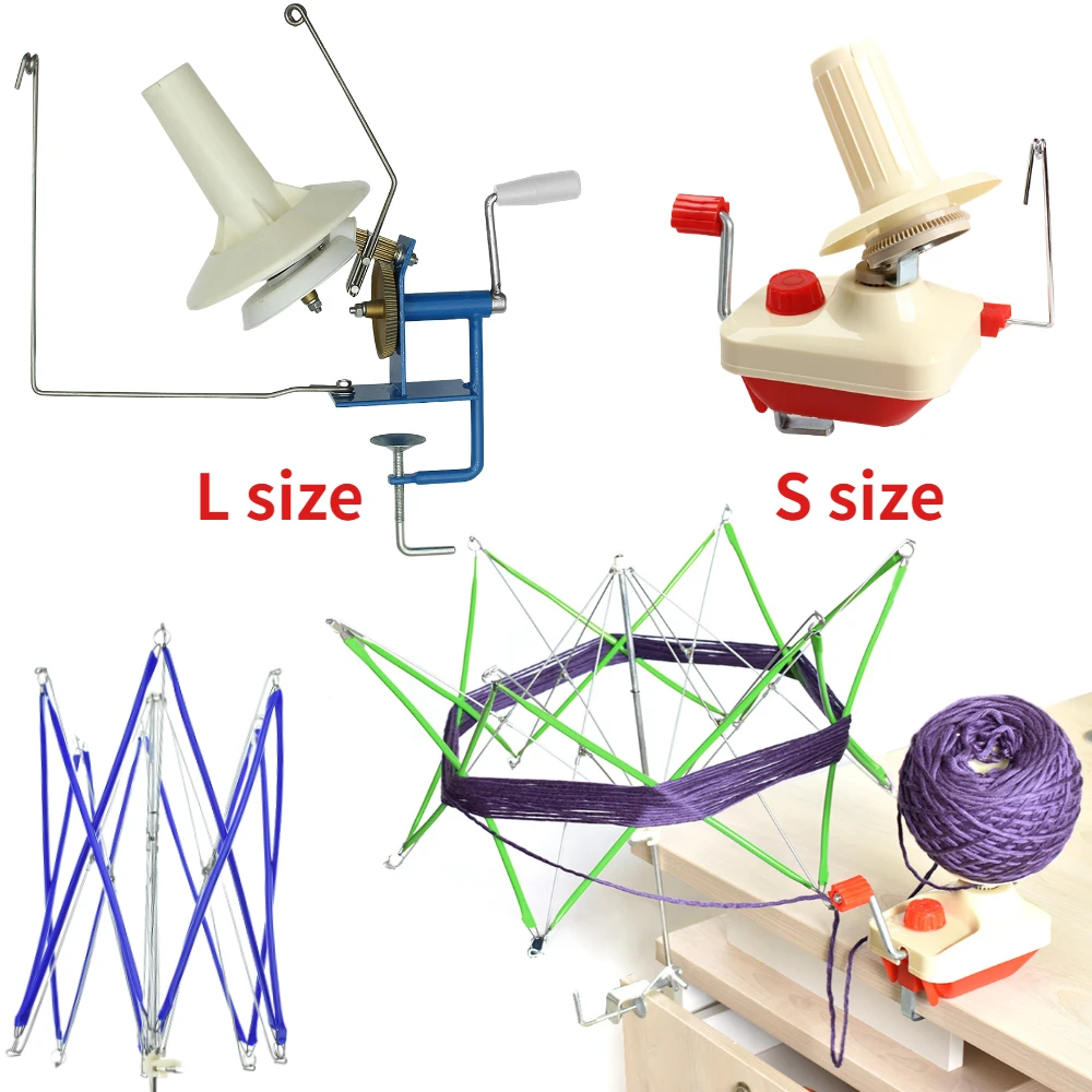 Hand Operated Yarn Winder Fiber Wool String Ball Thread Winding Cable Winder Machine for DIY Household Sewing Making Craft Tools