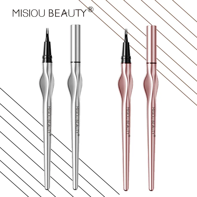 กันน้ํา Micro-Fork Eyebrow ปากกา 0.3mm Dual PRONG TIP 24H TATTOO-เช่นคราบ Smudge PROOF & น้ํามันสําหรับผมจังหวะคิ้ว