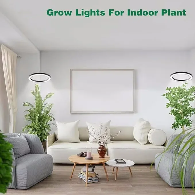 170cm Height Adjustable 2 head LED Ring Grow Lights Indoor Plants Full Spectrum Large Plant Light for USB Growing Lamp