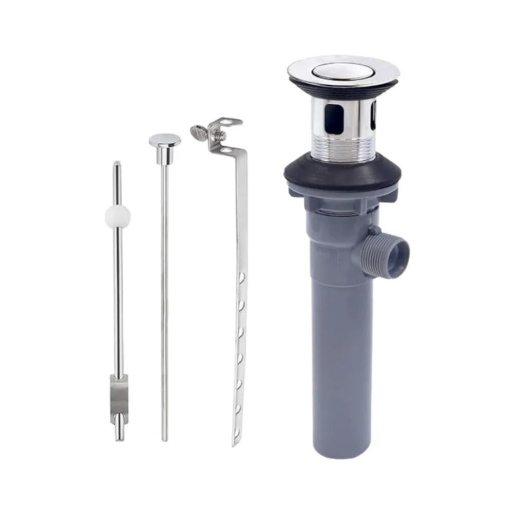 Overflow Bathroom Sink Assembly Bathroom Chrome Sink Drain Silver Bathroom Sink Drain Brass And Pp Construction