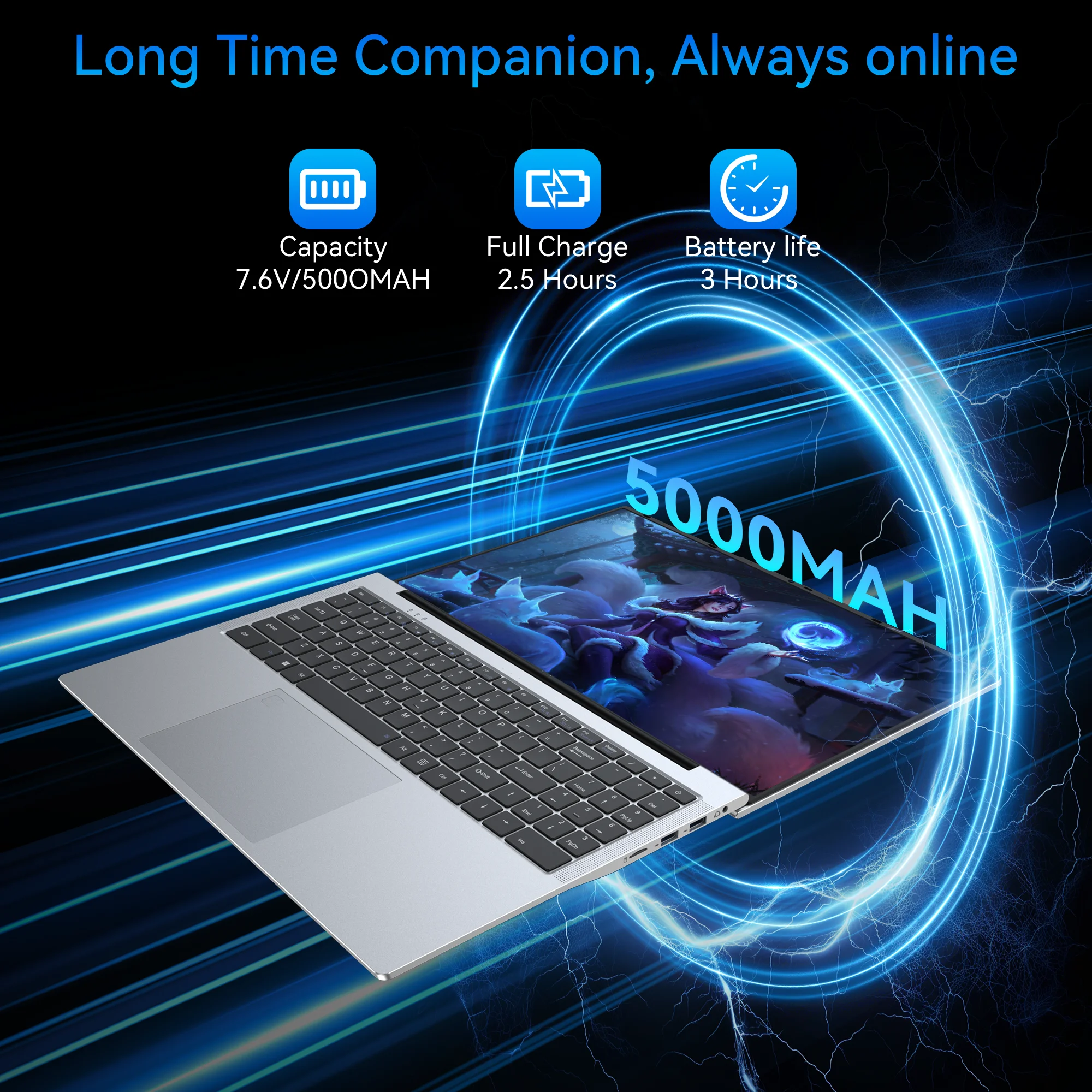 ACEMAGIC 16" Ultra Slim Laptop 16GB RAM 512GB SSD Intel N97 Notebook Gamer 1920*1080 Display Office Study Computer PC Windows 11