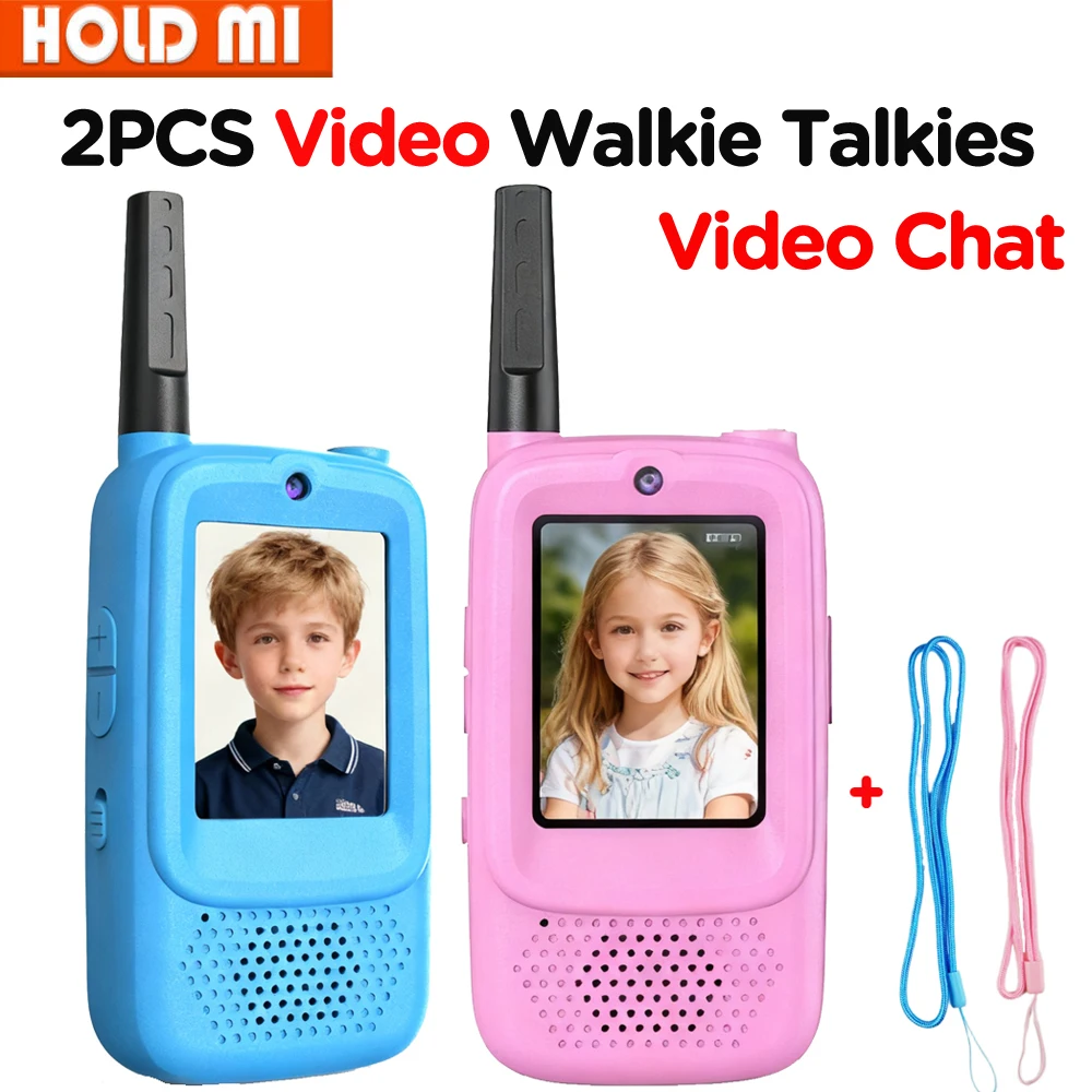 

Children Video Walkie Talkie Kids 2" HD Screen Rechargeable One-Click HD Call Intercom Indoor outdoor Family Games Boy Girl Gift