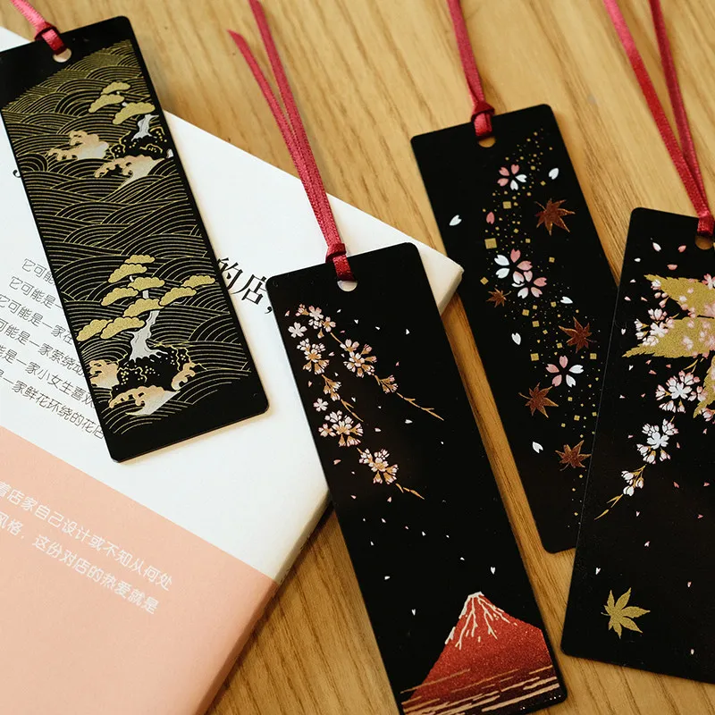 Japanese Yamanaka Lacquer Bookmark Maki-e Craft High-end Handmade Creative Gift