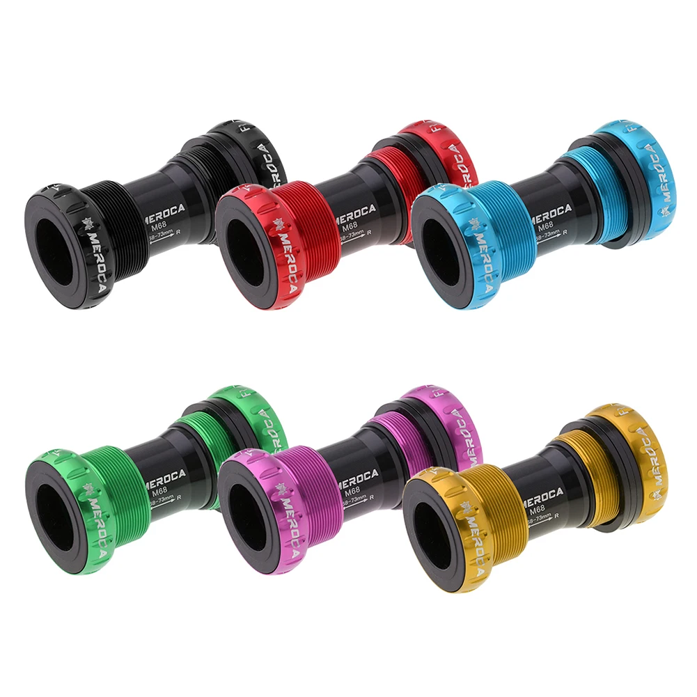 MEROCA Mountain Bike BB BSA 68-73mm Steel Bearing Screw-in Center Axle Bicycle Integrated Hollow Bottom Bracket for bike part