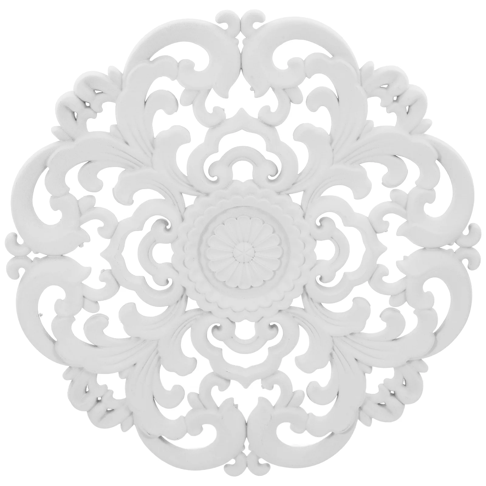

Imitation Gypsum Ceiling Light Panel Small Medallion Wood Appliques for Furniture Hollow Out