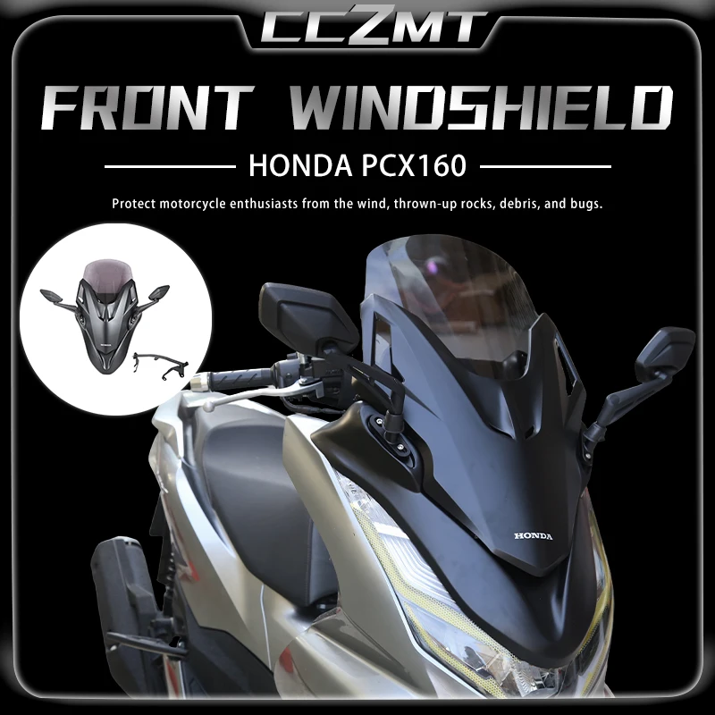 Motorcycle Windscreen AntiScratch Screen Accessories Windshield Deflector Protector For HONDA PCX160 PCX125 pcx160 pcx125