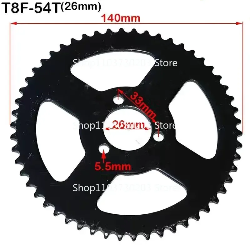 Цепь T8F 38T 44T 54T 58T 64T 74T Задняя звездочка зубца 26/29/54/35 мм для 47CC 49CC Mini Moto ATV