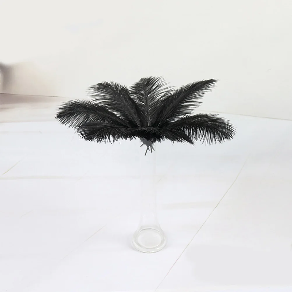 

Ostrich Plumes Decorations for DIY Home Wedding Party Black Hair Accessories Craft Supplies Natural Tail