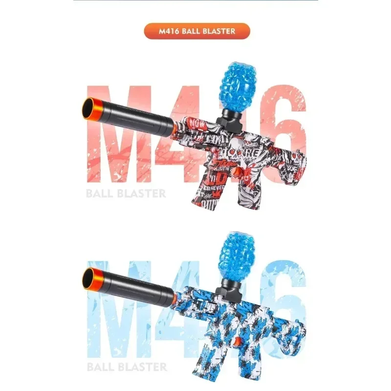 Pistolet Blaster électrique M416 – Jouet de fléchettes en mousse rechargeable pour enfants et adultes (fléchettes non incluses)