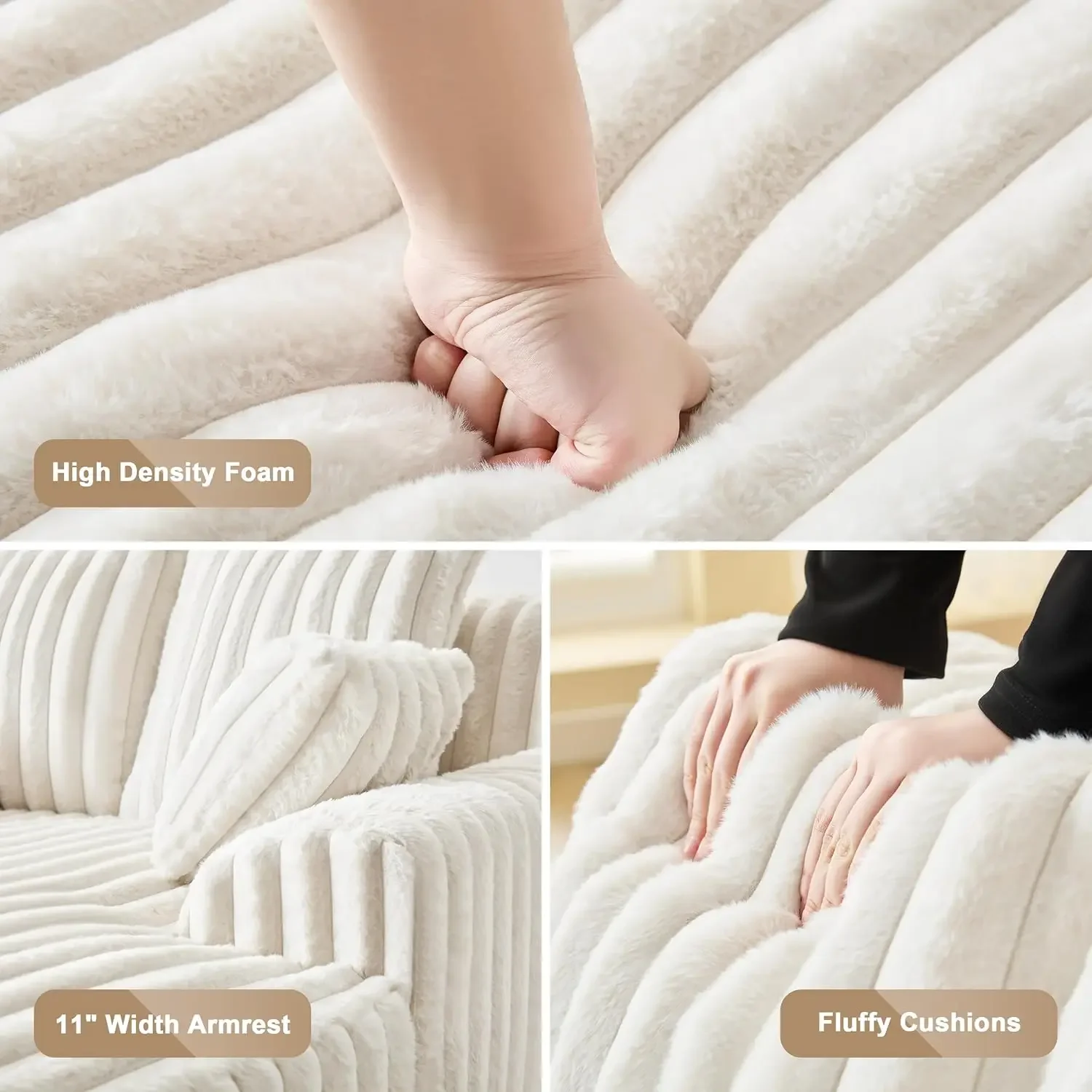 [مخزون محدود، اشتر الآن! ] كرسي صالة كبير الحجم مقاس 53.5 بوصة عرض داخلي، كرسي أريكة بدون عظم مع 4 وسائد، كراسي قراءة مريحة