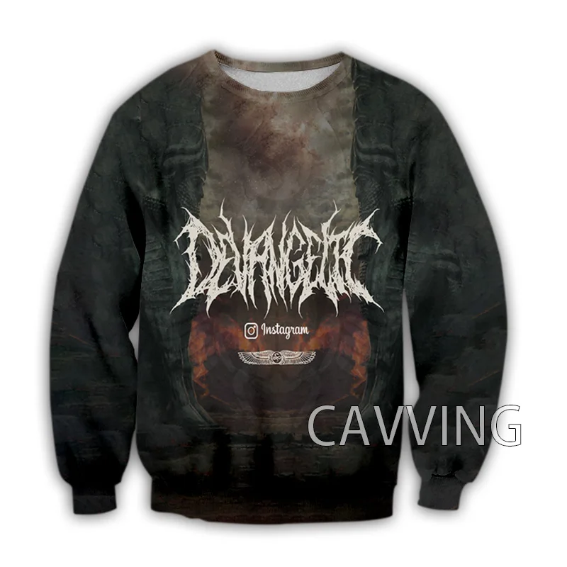 

Свитшот CAVVING с 3D принтом Devangelic Rock Crewneck, топы в стиле Харадзюку, свитшоты с длинным рукавом для мужчин и женщин