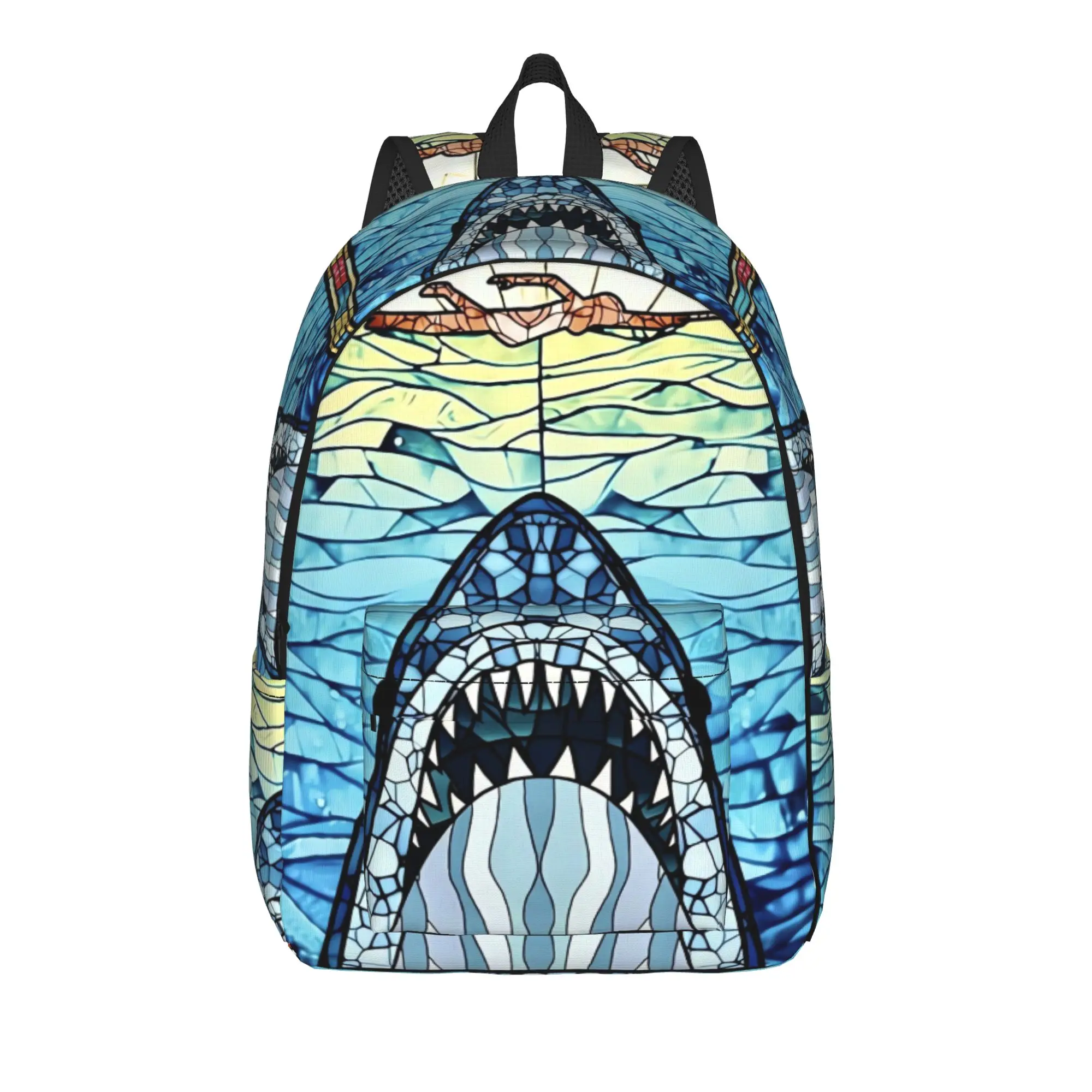 Jaw-Shark Classic Film Amity Island Backpack Women  Lightweight Backpacks Polyester Aesthetic School Bags University Rucksack