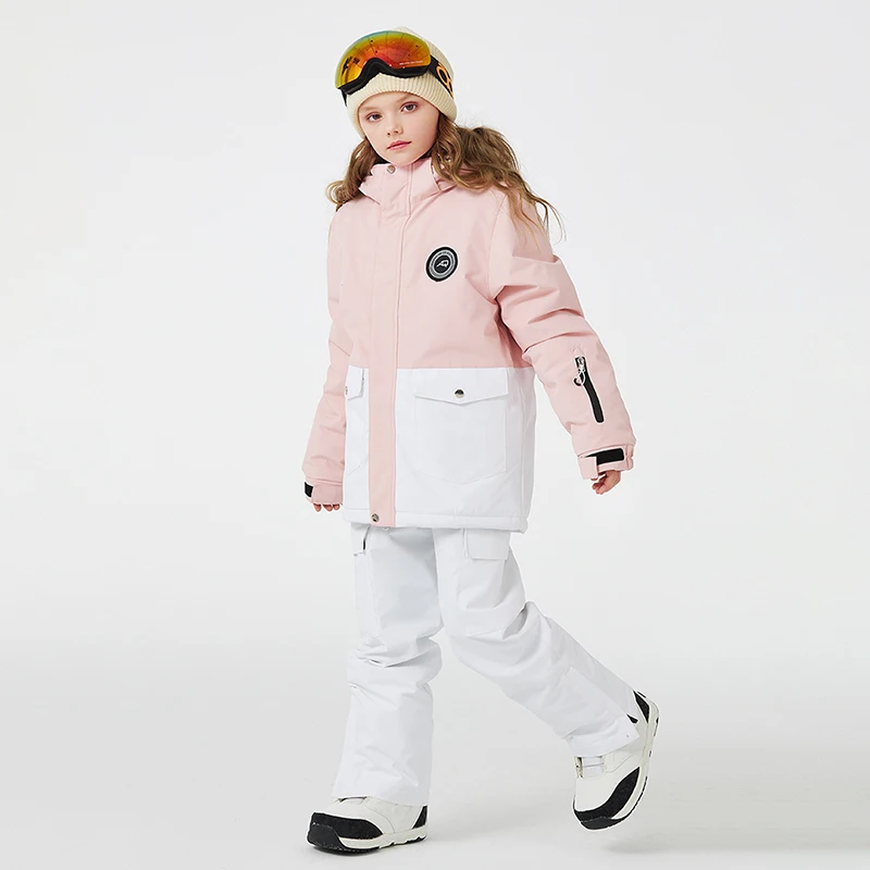 

-30 ℃ child skiing suit for boys girls 3 4 5 6 7 8 9 10 11 12 13 14 years old Winter Outdoor Waterproofing Warmth Enhancement