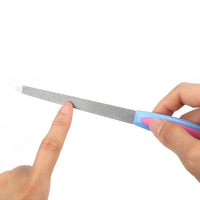 2IN1 Dead Skin Remover Fingernail File Nail Art Fork Cuticle Remover Nipper Pusher Trimmer Metal Pedicure Nails Care Nail Tools