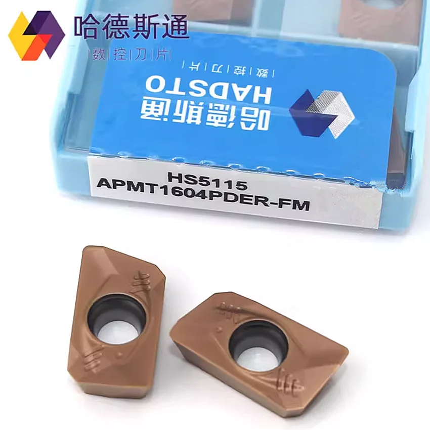 APMT1604PDER-FM APMT1604 HS5115 Hadsto CNC คาร์ไบด์แทรกสำหรับเหล็กความแข็งสูง, สแตนเลส, เหล็กหล่อ