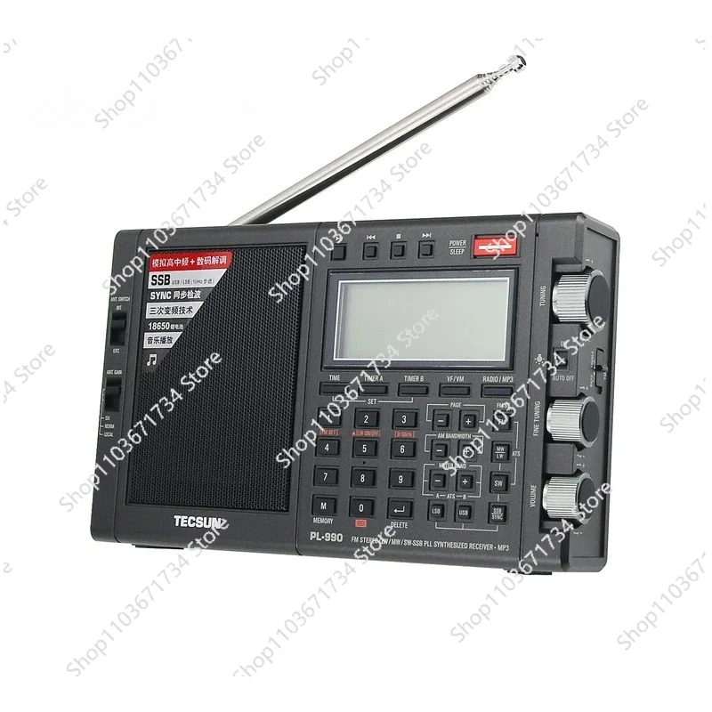 

For Tecsun Radio PL-990 Portable Full Band Radio Receiver FM LW MV SW SSB Radio DSP Music Speaker