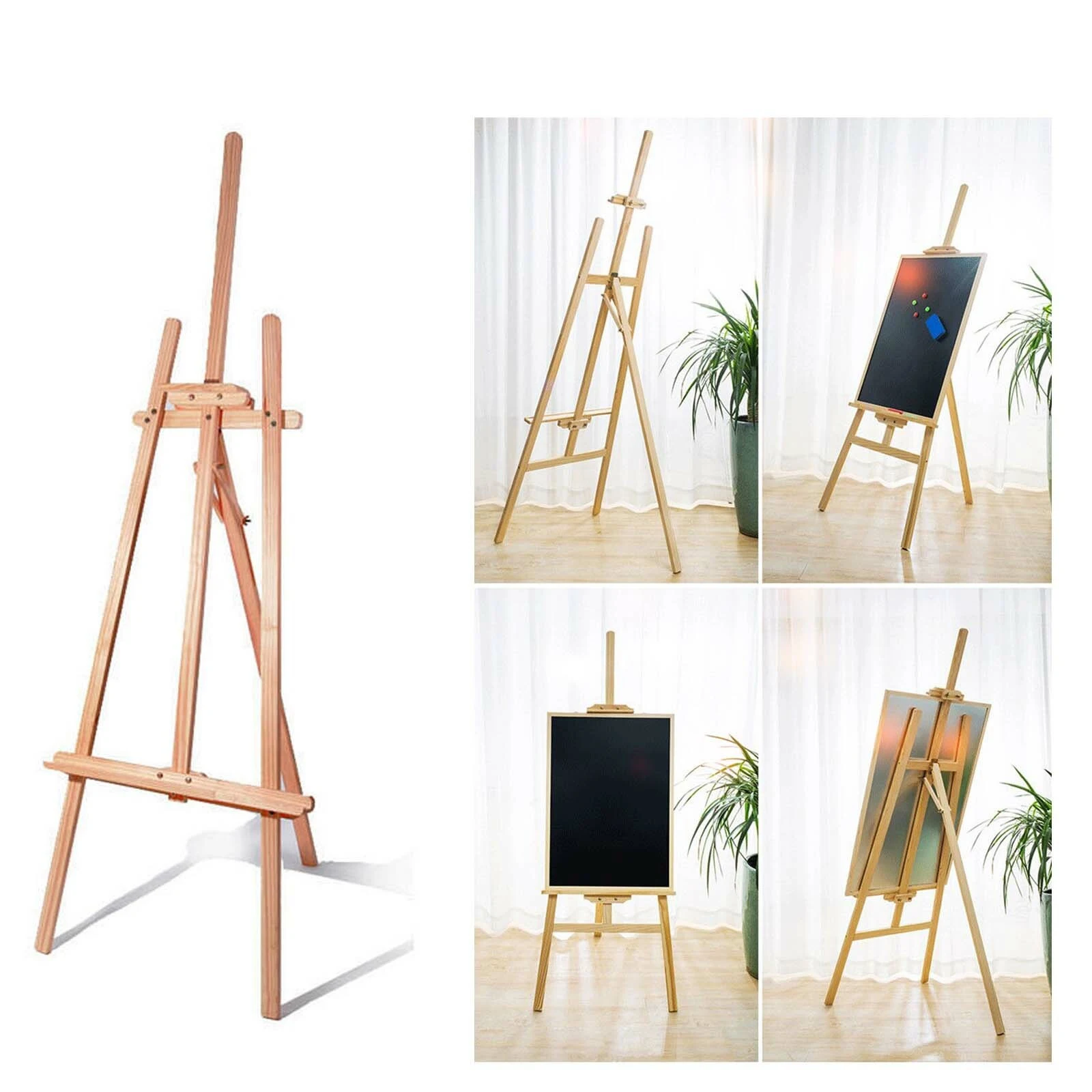 Caballete de Madera Plegable para Artistas, Trípode Portátil para Dibujo y Pintura, Exhibición de Obras, 150 cm, Fácil de Plegar, Cabaltes de Estudio