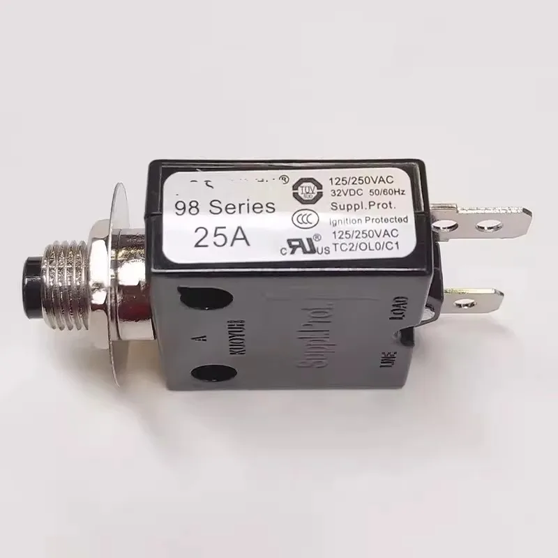 1pcs/lot 98-25A Overcurrent and Overload Protector 98 Series 25A Circuit Breaker Fuse