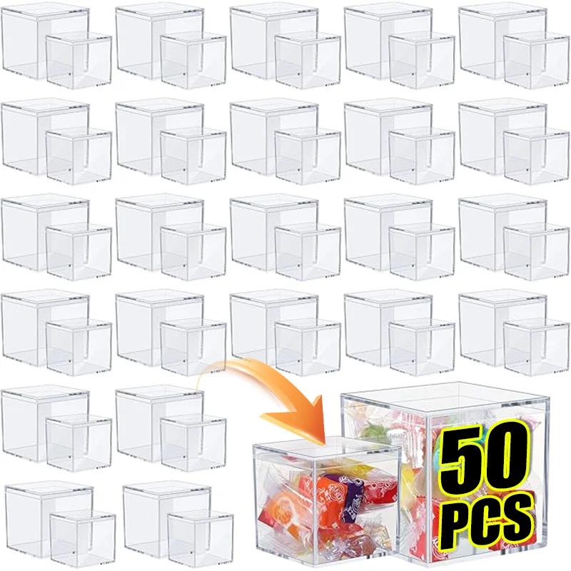 

Transparent Acrylic Boxes With Cover Plastic Organizer Gift Packing Box Food Candy Storage Container For Home Display Wholesale