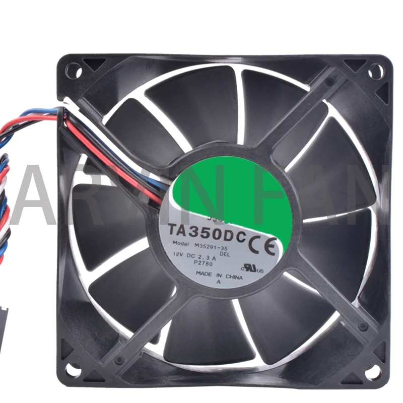 COOLING REVOLUTION-ventilador de refrigeración M35291-35 9038, 12V, 2.3A, 4 cables, 5 pines, GX280, dimensión 4700, rodamiento de bolas doble, volumen de aire