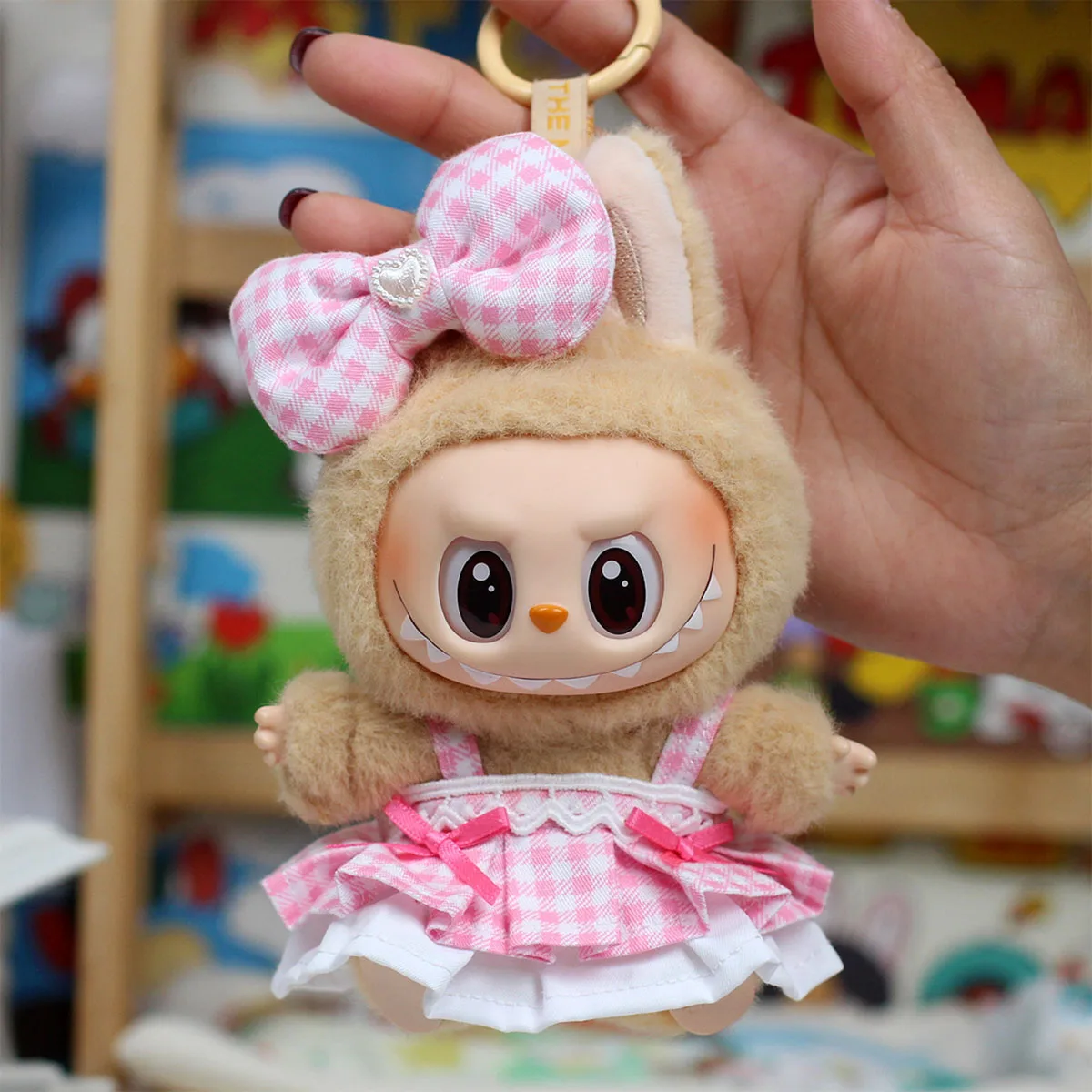 17 سنتيمتر دمية قطيفة صغيرة الزي اكسسوارات ل Labubu II المعبود دمى فراشة فستان الأميرة الملابس هدية ﻿ ﻿