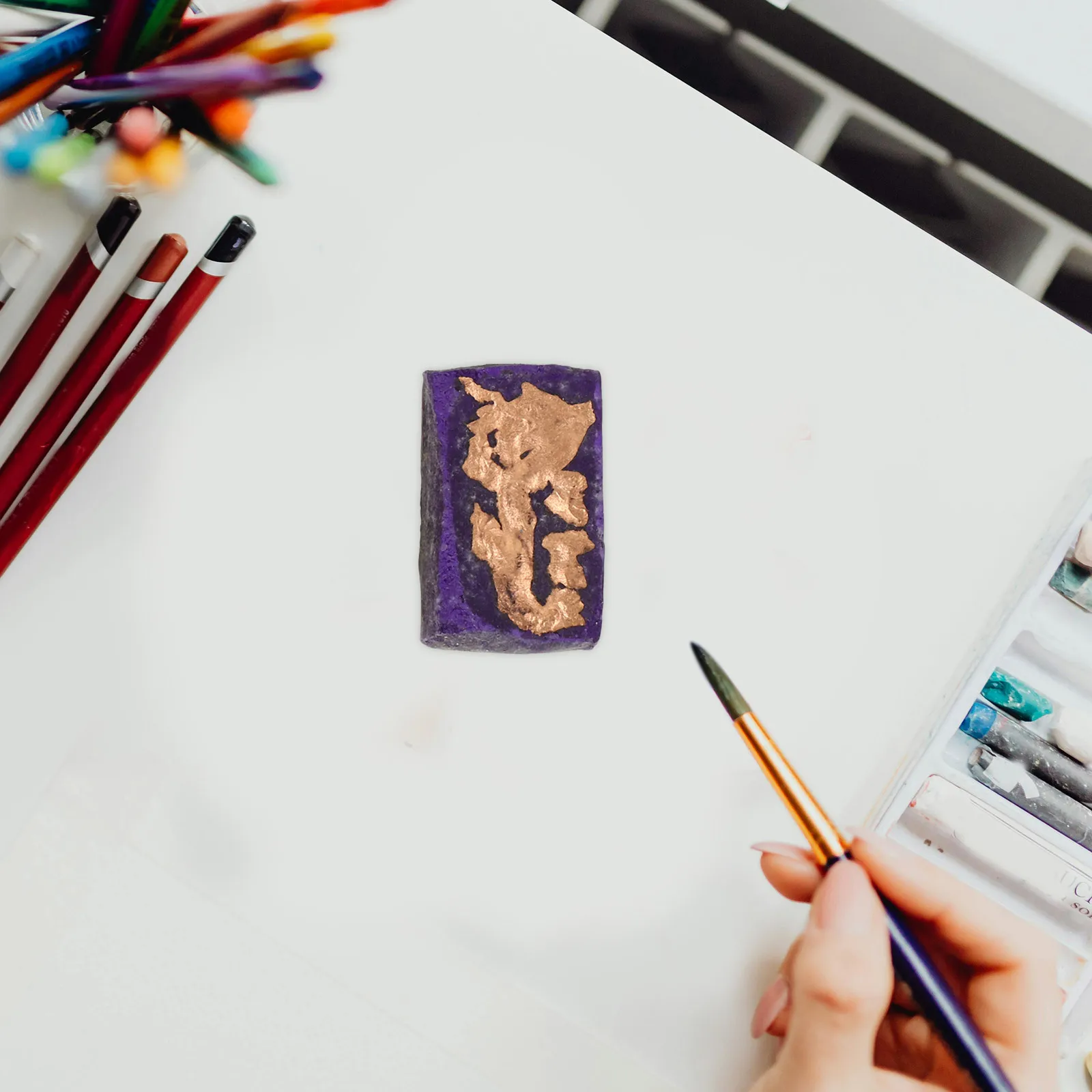 

15Pcs Traditional Calligraphy Ink Block Chinese Ink Stick for Students Teachers Artistic Creation Calligraphy Supplies