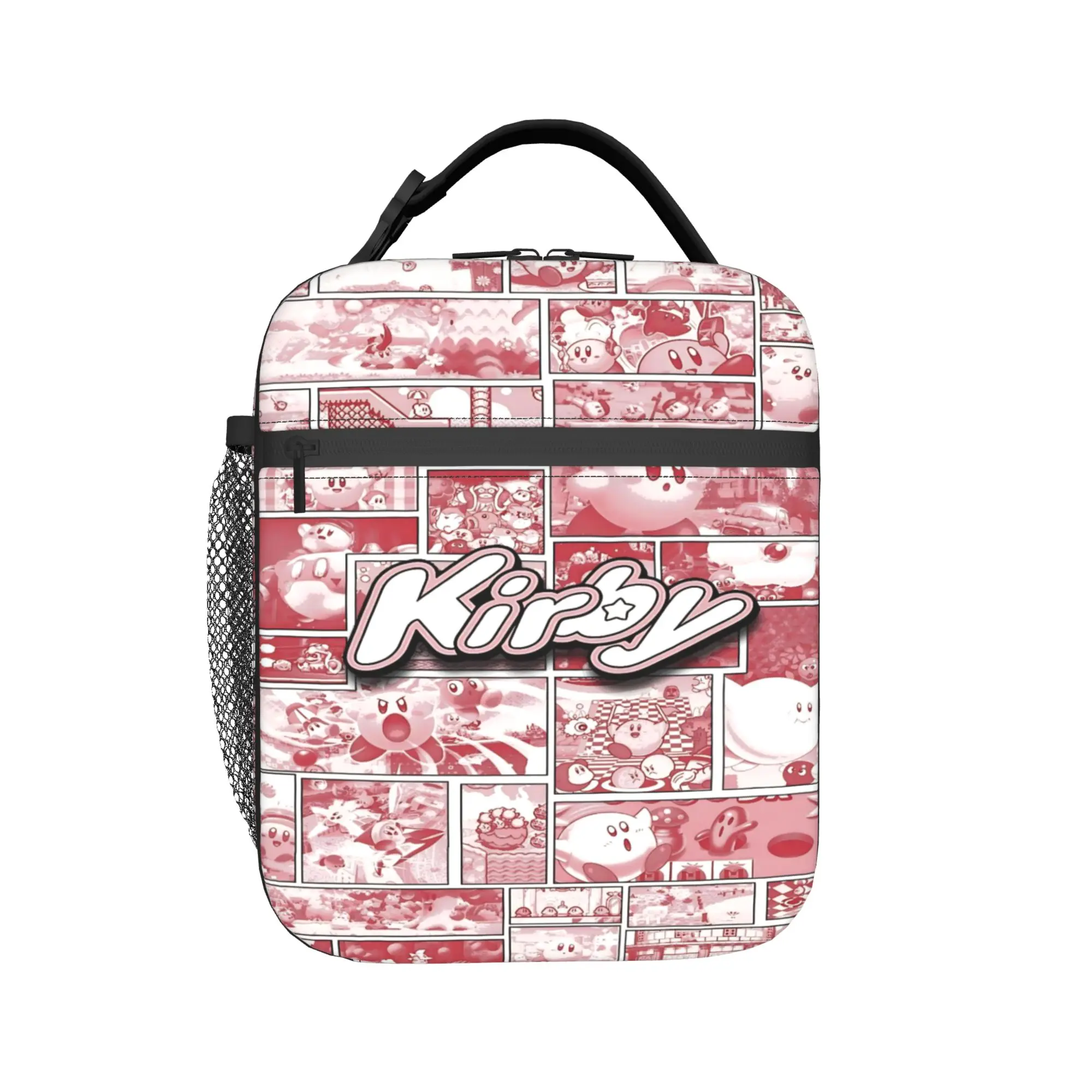 

Insulated Lunch Box pink kirbys funny game Merch Lunch Food Box Harajuku Thermal Cooler Bento Box For School