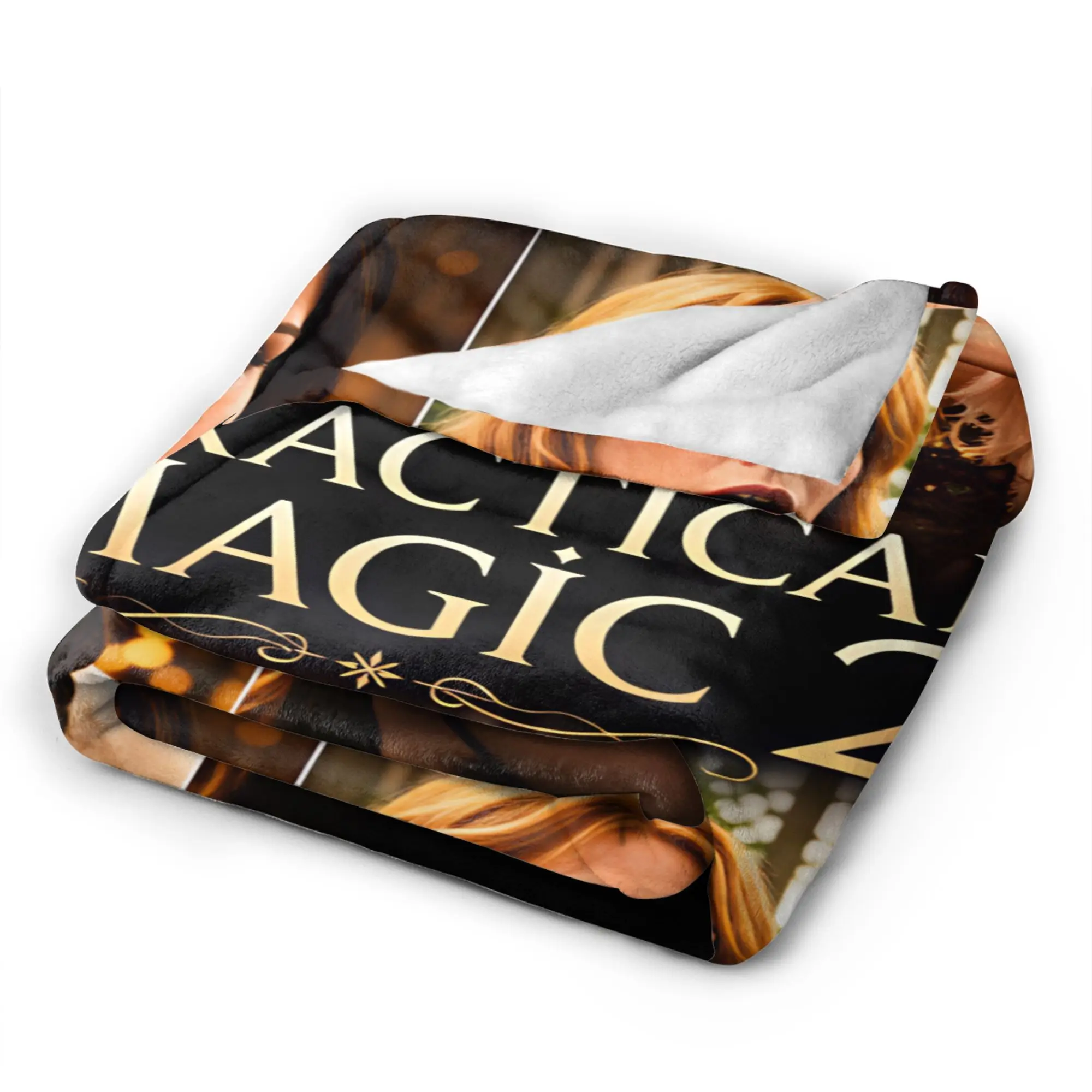 Practical-Magics Bedding Throws Cozy Pattern Blanket  For Outdoor Camping Flannel Bedspread Bed Cover
