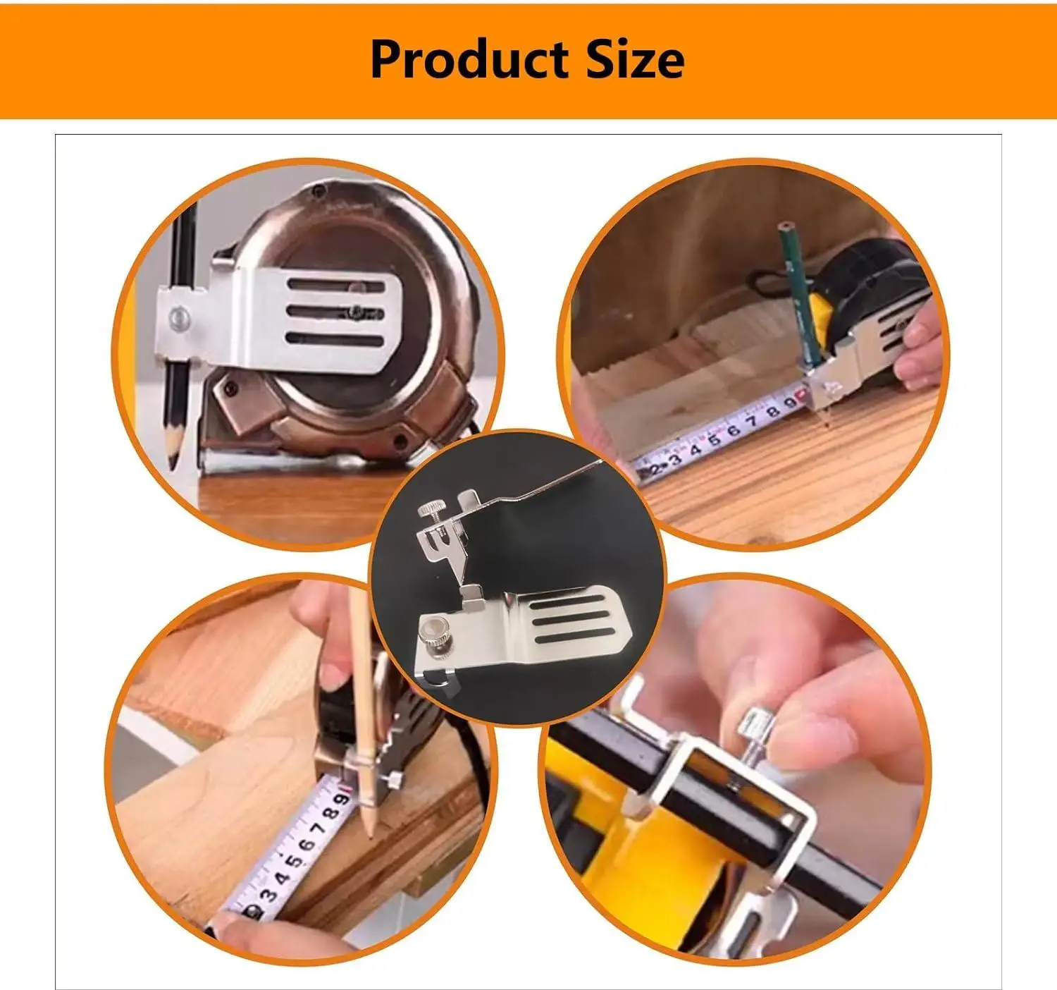 Tape Measure Pencil Holder Digital Tape Measure Scribing Tool Pencil Clamp Wall Holder Fixed Mark Draw Circle Locator Tool