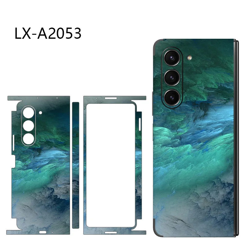Colorful  Sticker For Samsung Galaxy Z Fold6 5 4 3 75G Back Screen Protector Hing Side Skin Protective Film Fold4