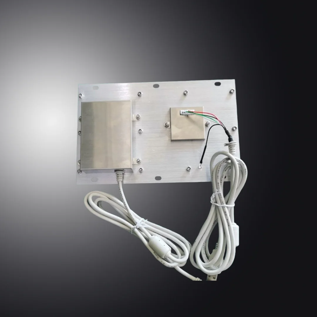 لوحة مفاتيح معدنية صناعية سلكية من الفولاذ المقاوم للصدأ USB مع كرة التتبع ولوحة التحكم