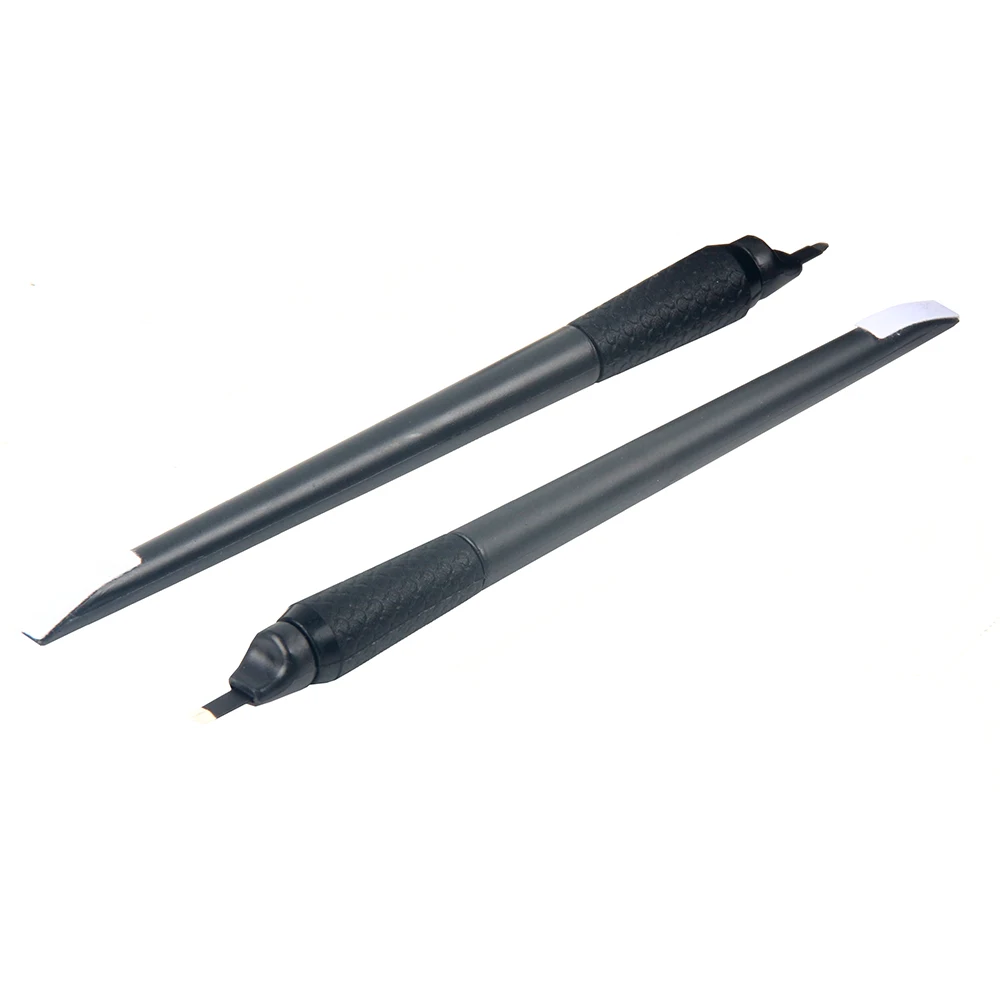 10/50Pcs Disposable Microblading Pen 0.15/0.18mm 18U Sterilized Permanent Makeup Eyebrow Tattoo Pen with U Blades