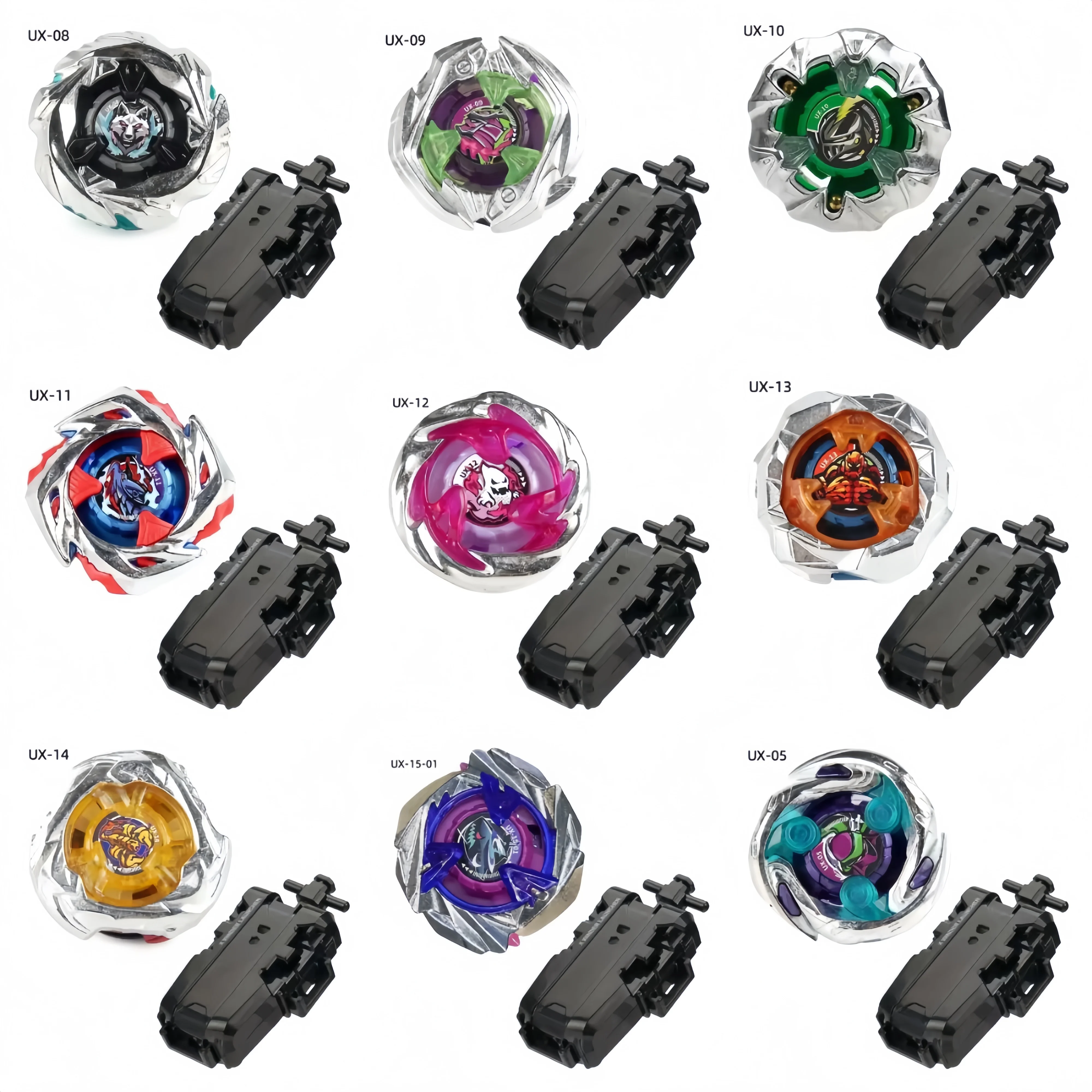 Takara Tomy Beyxs Burst Gyro UX Series Toys BX Gyro UX11 UX06 Impact Dragon Impact Dragon 9-60g Children's Gift Set Battle Gyro.