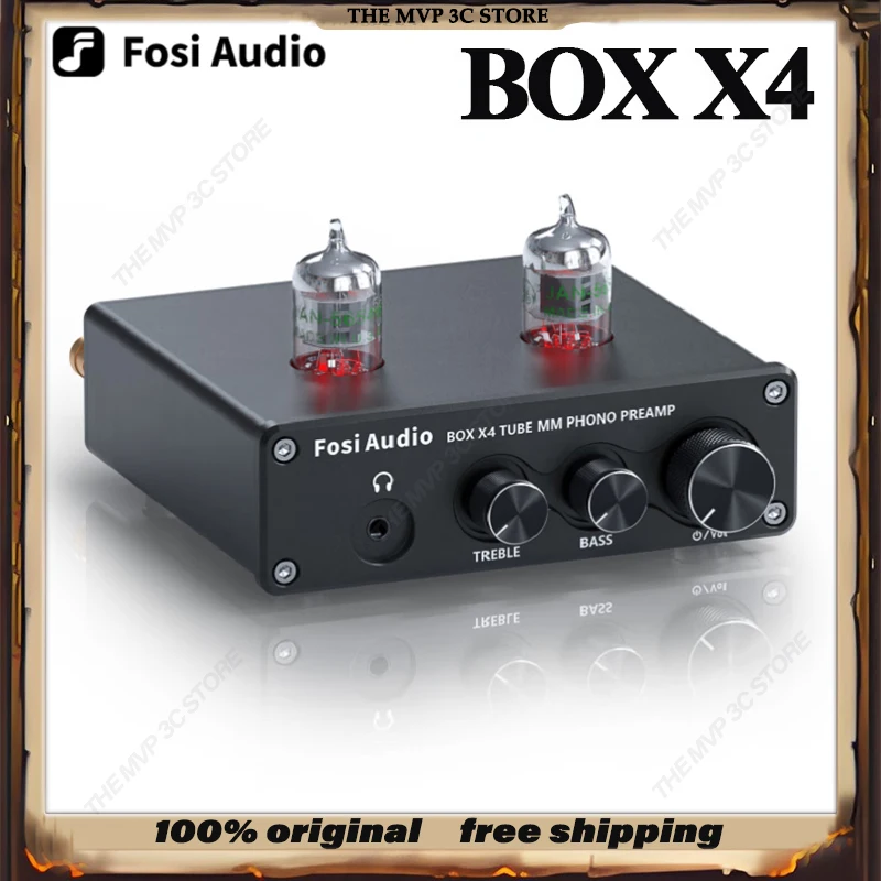 

FOSI AUDIO BOX X4 HIFI Tube Preamplifier Home Portable Headphone Amplifier High Fidelity Lightweight 5654W 3.5MM Laptop Gift PC