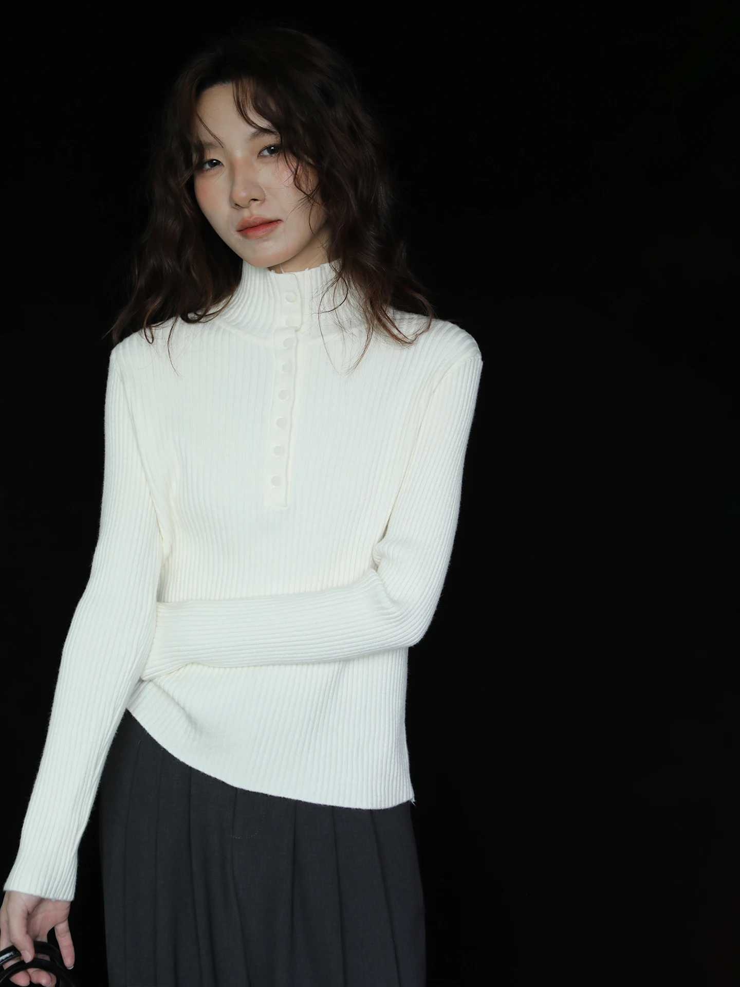 

Осенне-зимний модный облегающий вязаный свитер в стиле ретро для женщин, с длинными рукавами, мягкий, уютный, с пуговицами, женский топ