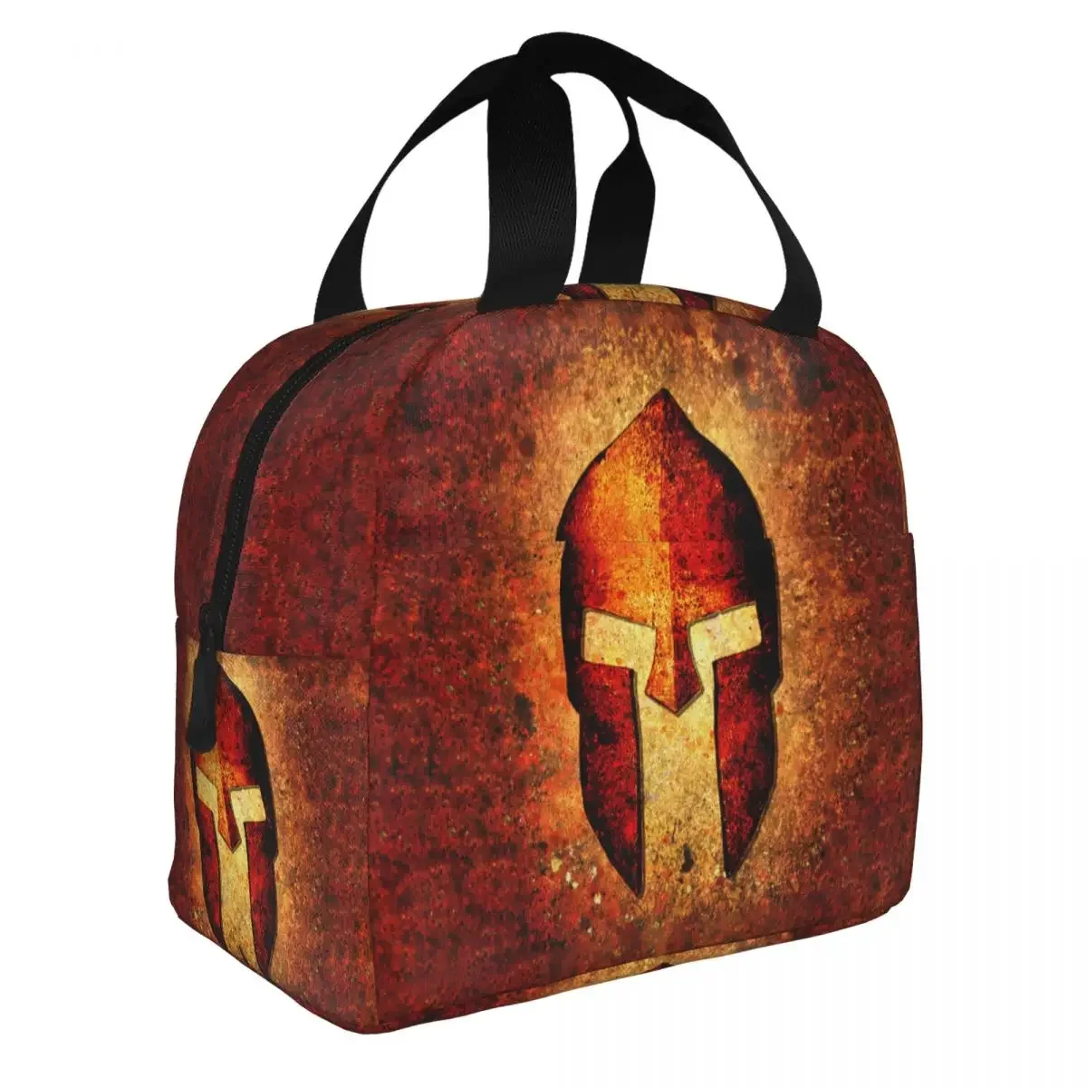 Spartan Helmet Lunch Box Leakproof Warm Cooler Thermal Food Insulated Lunch Bag for Women Kids School Work Picnic Tote Bags