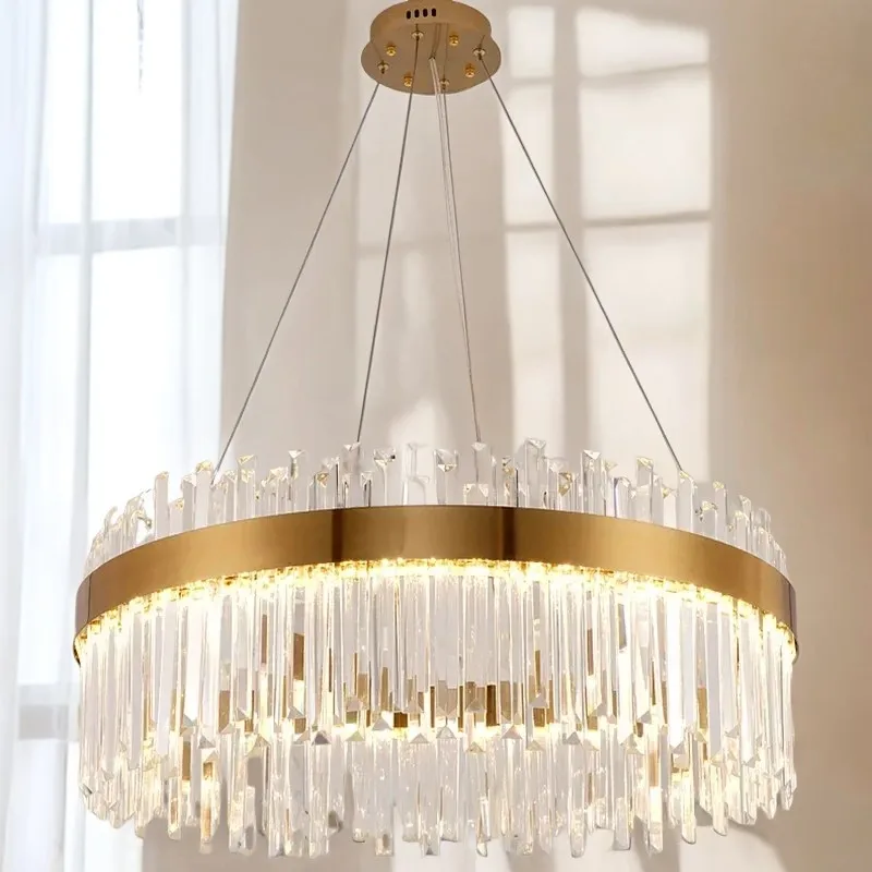 Modern Luxury Chandeliers Crystal Pendant Ceiling Lights for Living Dining Room Kitchen Gold Pendant Light Decor Indoor Lighting