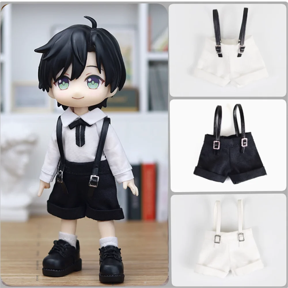 

1/12 12 Points Doll Clothes Fashion Strap Pants Shirt Set Uniform Model Accessories Fit Bjd P9 Ob11 Ashi Body In Stock