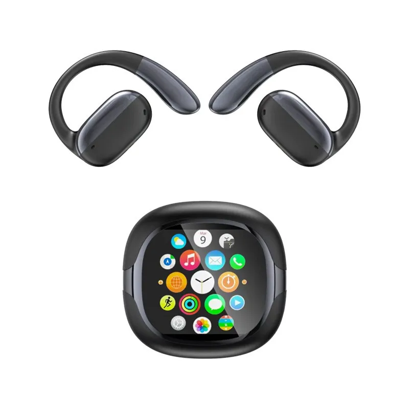 New Design TWS in-Ear Wireless Earbuds Full LCD Touch Screen Gaming Earphone with LED Battery Indicator Waterproof