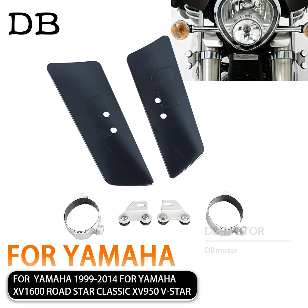 

Universal Motorcycle Clear Fork Deflectors Windscreen Fit For Yamaha 1999 - 2014 Yamaha XV1600 Road Star Classic XV950 V-Star
