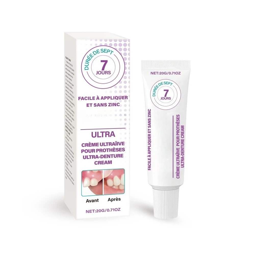 

Adhesive for fixing dentures, comfortable and caring for teeth, enhancing smile and beauty. Adhesive for dentures