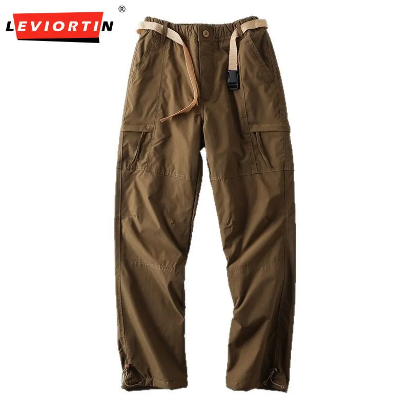 

2025 Winter men's thick velvet outdoor windproof and waterproof soft shell warm casual pants with multiple pockets work pant