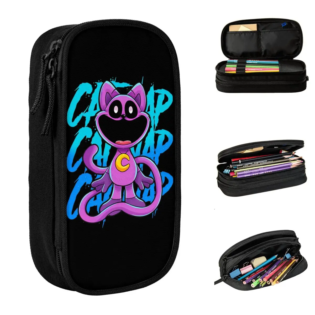 Fashion Monster CATNAP Cartoon Pencil Cases Pencil Box Pen per studenti borsa di grande capacità materiale scolastico cancelleria con cerniera