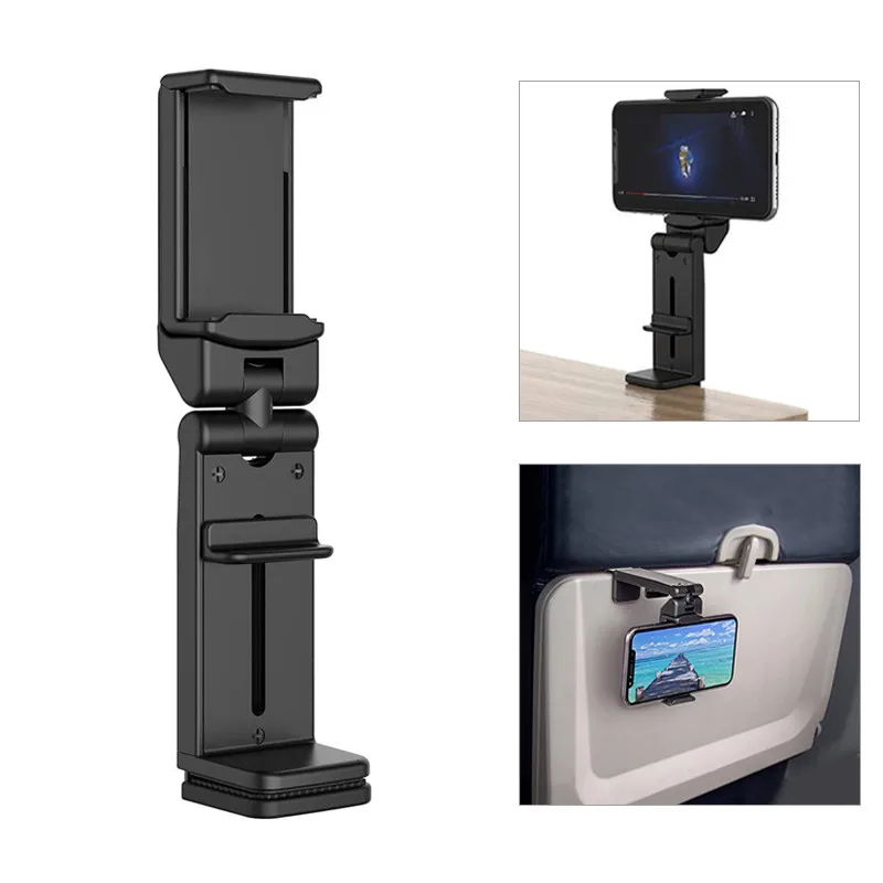 

Airplane Phone Holder Portable Foldable Desktop Mobile Phone Stand Rotatable Selfie Holding Live Train Seat Clip Lazy Bracket
