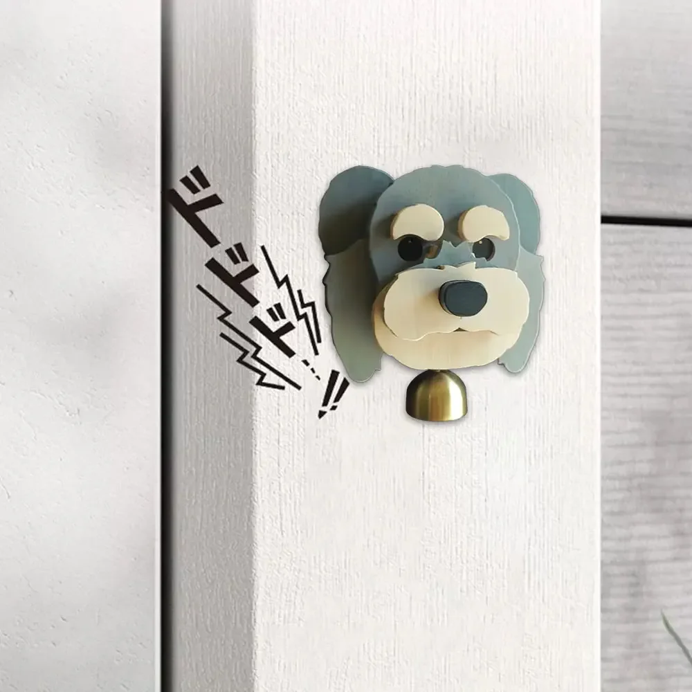 

New Handmade Dog Door Bell 2025 Creative Funny Wood Doorbell Hanging Wind Chime Home Decorations