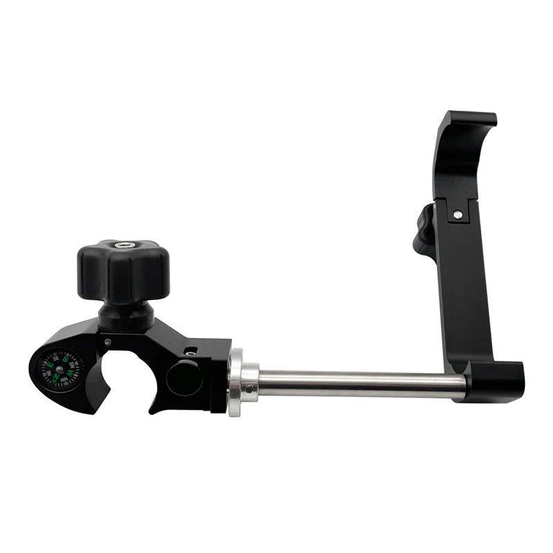 Notebook Handbook Flat Bracket With Compass Clamp Hand-held for Outdoor Geographic Surveying Tablet Support Open Data Collector