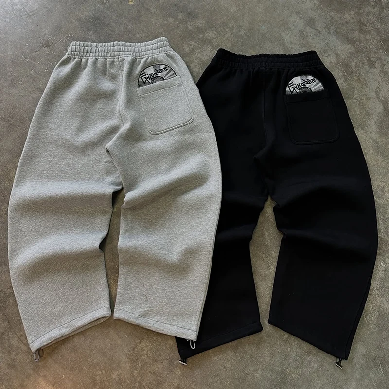 Episodes Tapestry Disc Unisex Baggy Joggers European American Streetwear Men Women Loose Oversized Pants Wide Leg Knit Sweatpant
