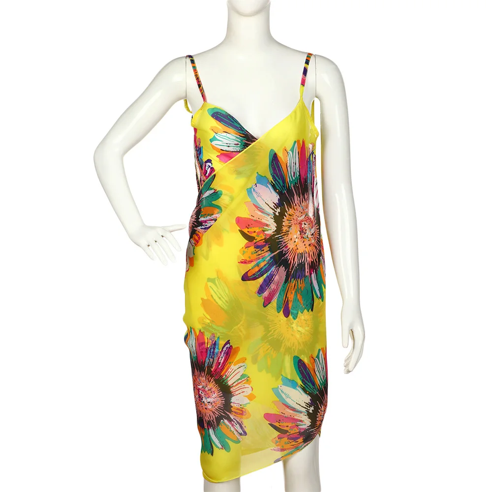 

Sexy Beach Suspenders Backless Skirt Swimsuit Dress Swimsuit Bikini Cover Up